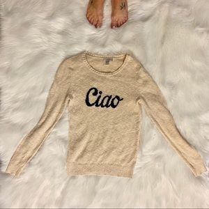 “ciao” sweater by Ann Taylor LOFT